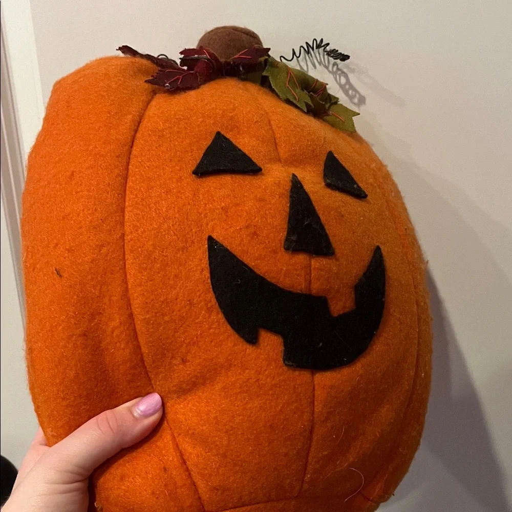 Orange Pumpkin Plush Decor